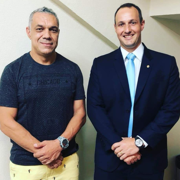 Com o Secretário de segurança de São Paulo Guilherme Derrite